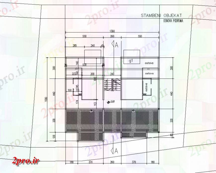 دانلود نقشه مسکونی  ، ویلایی ، آپارتمان  آپارتمان کار طراحی با طرحی سقف  (کد140718)