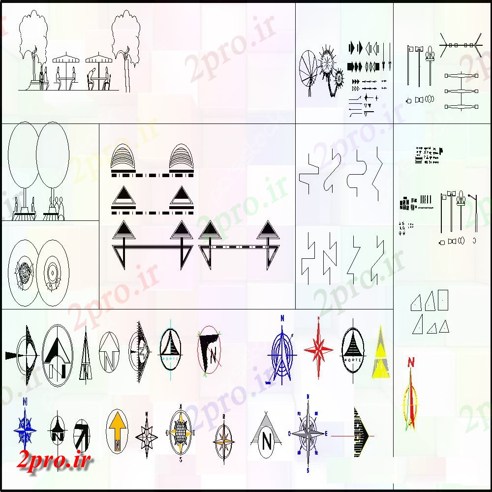 دانلود نقشه بلوک ، آرام ، نماد نماد معماری و مدنی جزئیات  (کد140719)