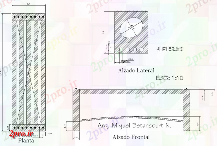 دانلود نقشه جزئیات ساخت پل طراحی پل چوبی  (کد140721)