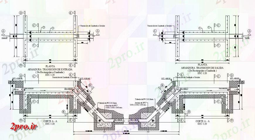 دانلود نقشه جزئیات ساخت پل طراحی جزئیات ساخت و ساز پل بتنی   (کد140902)