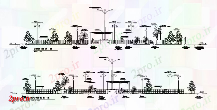 دانلود نقشه باغ بخش باغ  طراحی  (کد141062)