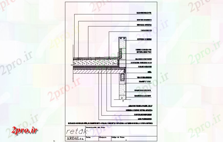 دانلود نقشه طراحی جزئیات تقویت کننده در دسترس بخش سقف جزئیات (کد141137)