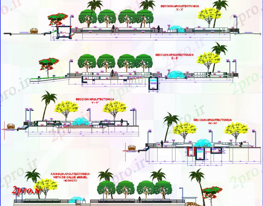 دانلود نقشه پارک - باغ    عمومی پروژه پارک با بخش طراحی  (کد141189)