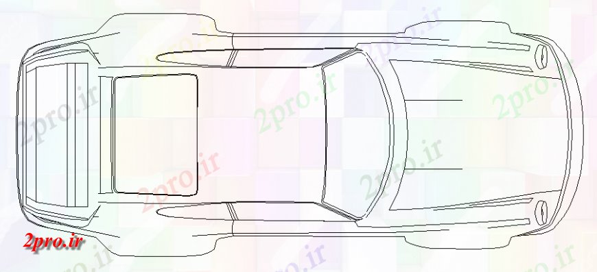 دانلود نقشه بلوک وسایل نقلیه خانواده خلاق  بالا خودروی نمای نما  (کد141269)