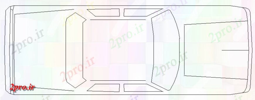 دانلود نقشه بلوک وسایل نقلیه  خانواده سقف خودروی نمای نما طراحی  (کد141271)