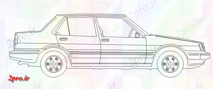 دانلود نقشه بلوک وسایل نقلیه سبک های قدیمی تک ماشین بلوک (کد141288)