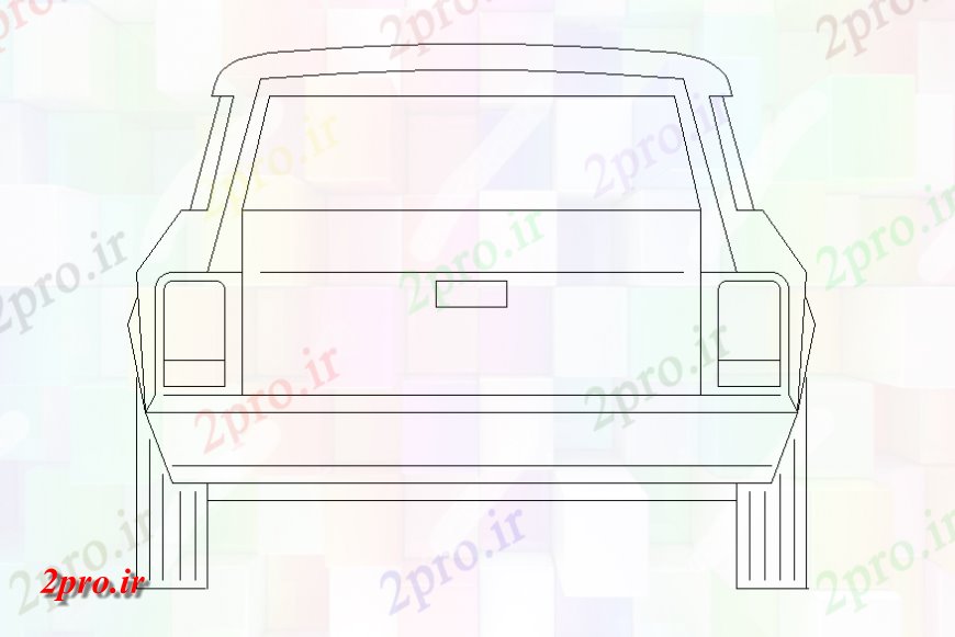 دانلود نقشه بلوک وسایل نقلیه خلاق بلوک ماشین مقابل نما طراحی جزئیات (کد141334)