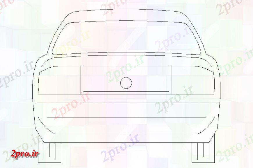 دانلود نقشه بلوک وسایل نقلیه بلوک ماشین مقابل نما کوچک طراحی جزئیات (کد141336)