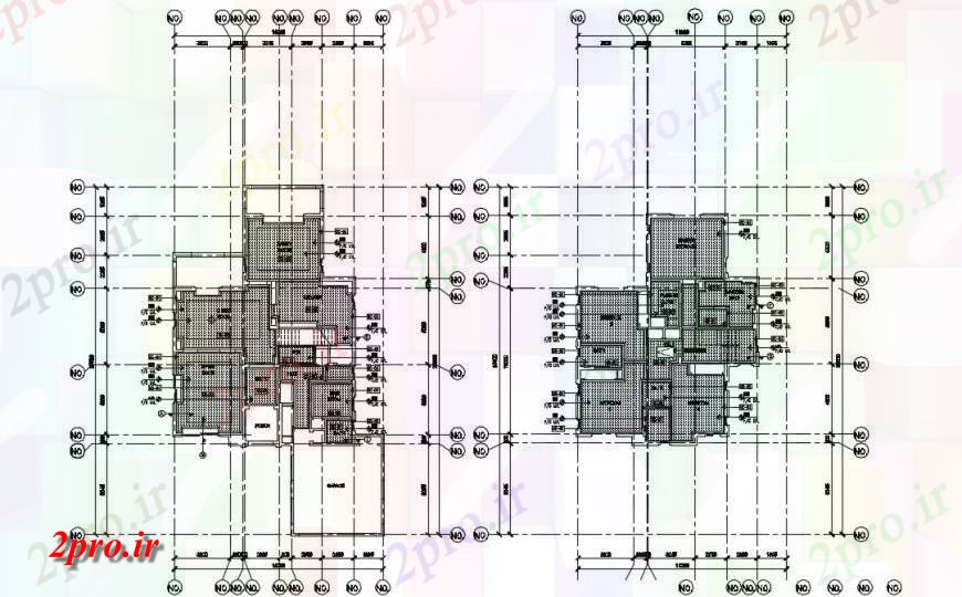 دانلود نقشه مسکونی  ، ویلایی ، آپارتمان  طراحی معماری جزئیات بالا    (کد141352)