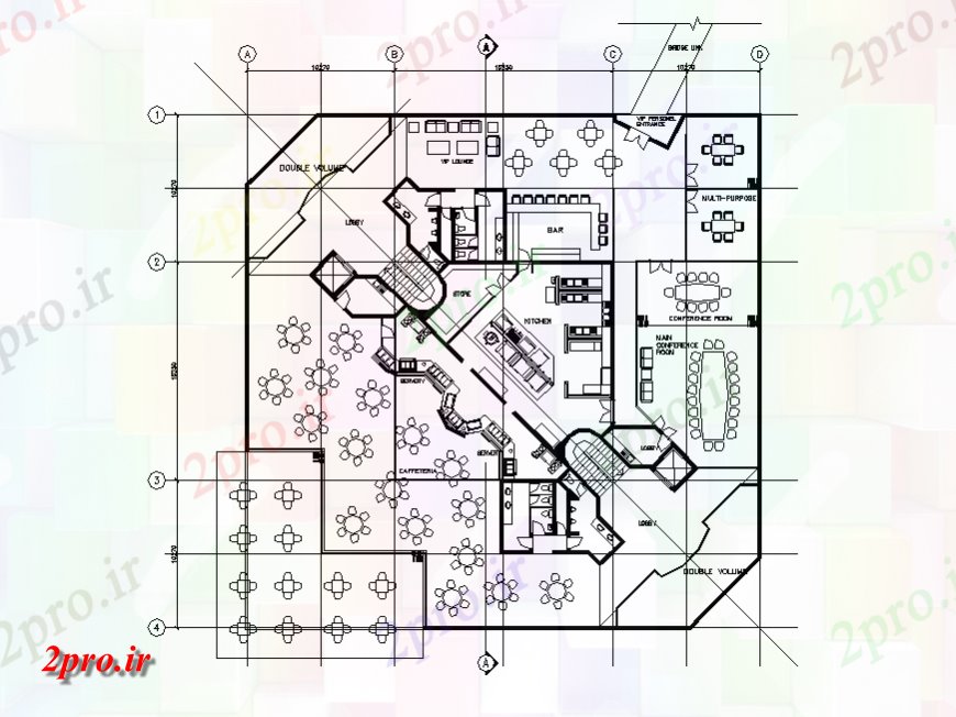 دانلود نقشه آشپزخانه بزرگ پذیرایی خوابگاه طرحی آشپزخانه طرحی های 36 در 36 متر (کد141366)