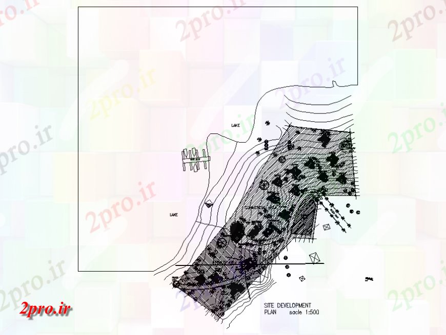 دانلود نقشه هتل - رستوران - اقامتگاه  دریاچه سایت رفت و آمد مکرر طرحی توسعه (کد141381)