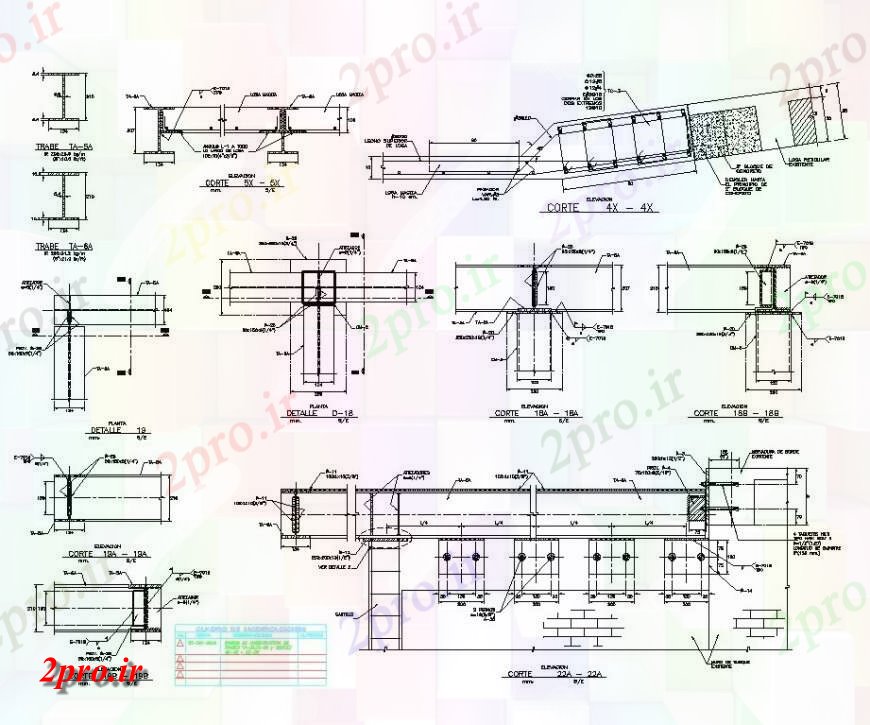 دانلود نقشه جزئیات ساخت و ساز طرحی جزئیات ساختار متفاوت و بخش  طرحی ساخت و ساز اتوکد (کد141414)