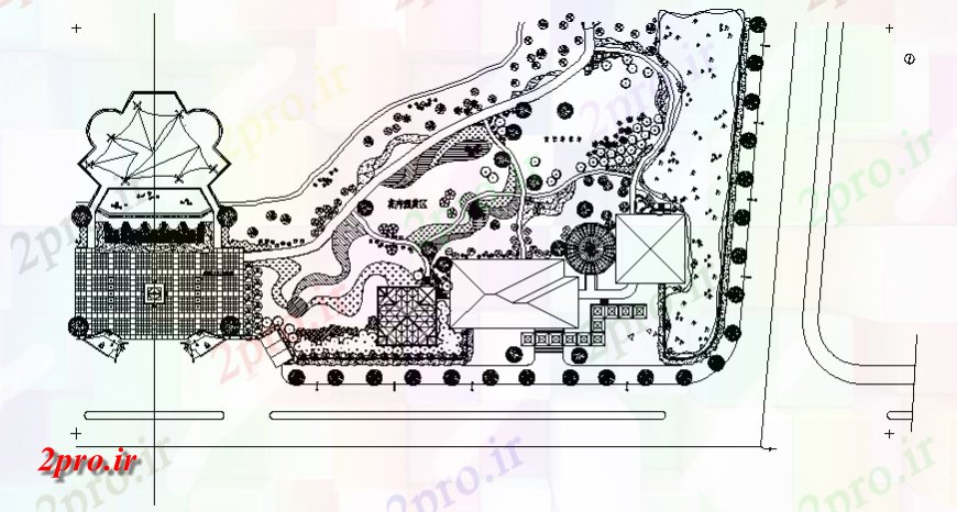 دانلود نقشه پارک - باغ    عمومی پارک چشم انداز  نقشه جزئیات (کد141440)