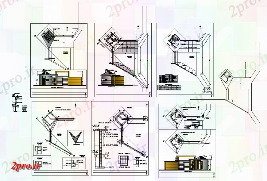 دانلود نقشه کارخانه صنعتی ، کارگاه نما انبار صنعتی ، طرحی و جزئیات سازنده 2 در 2 متر (کد141565)