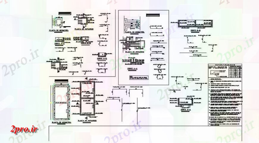 دانلود نقشه طراحی جزئیات ساختار جزئیات بخشی و ساخت و ساز جزئیات (کد141590)