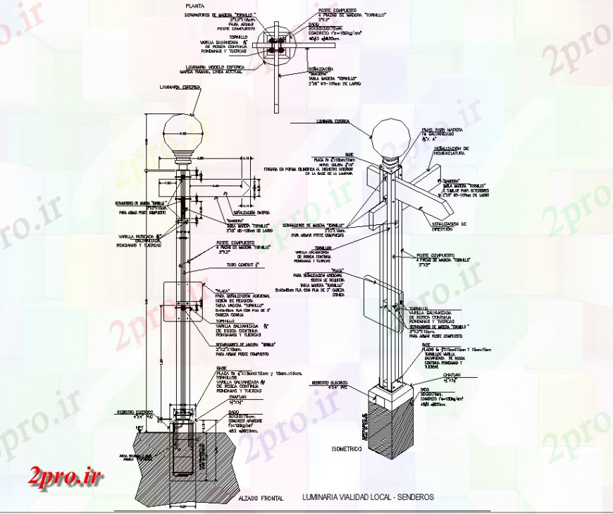 دانلود نقشه طراحی جزئیات ساختار ساختار قطبی نور و ساخت و ساز طراحی  (کد141669)