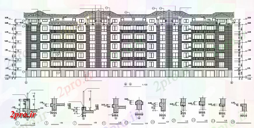 دانلود نقشه هتل - رستوران - اقامتگاه هتل میراث ساخت و ساز اتوکد 15 در 66 متر (کد141718)