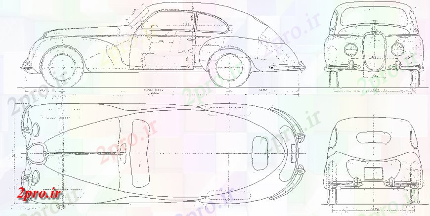 دانلود نقشه بلوک وسایل نقلیه جزئیات خودرو گفتگوی طراحی اتوکد (کد141723)