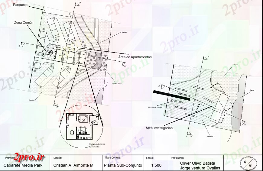 دانلود نقشه معماری معروف رسانه کاباره پارک طراحی  اتوکد (کد141738)