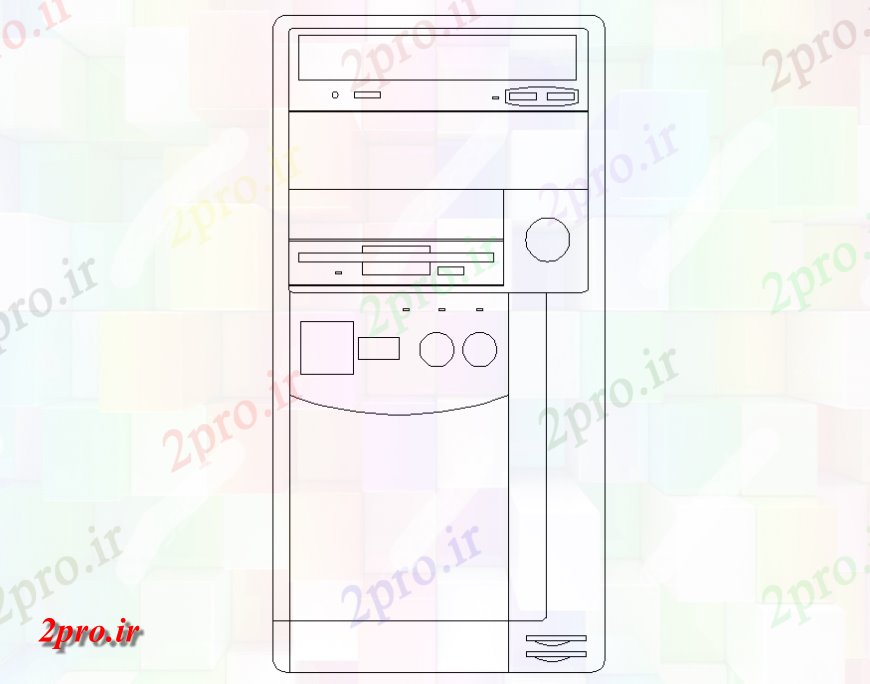 دانلود نقشه بلوک ، آرام ، نماد ماشین لباسشویی مقابل نما  (کد141748)