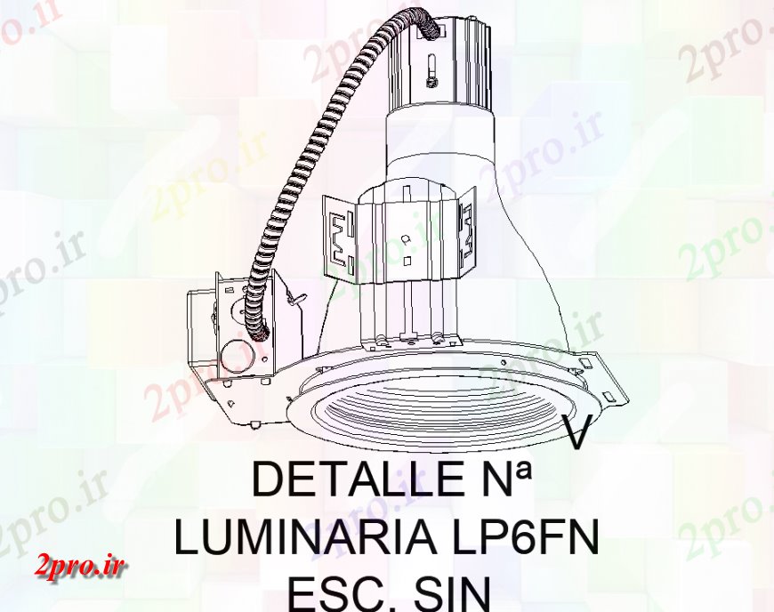 دانلود نقشه برق کشی ، اتصالات لیتنیا نورپردازی، طراحی ایزومتریک lp6fn  (کد141754)