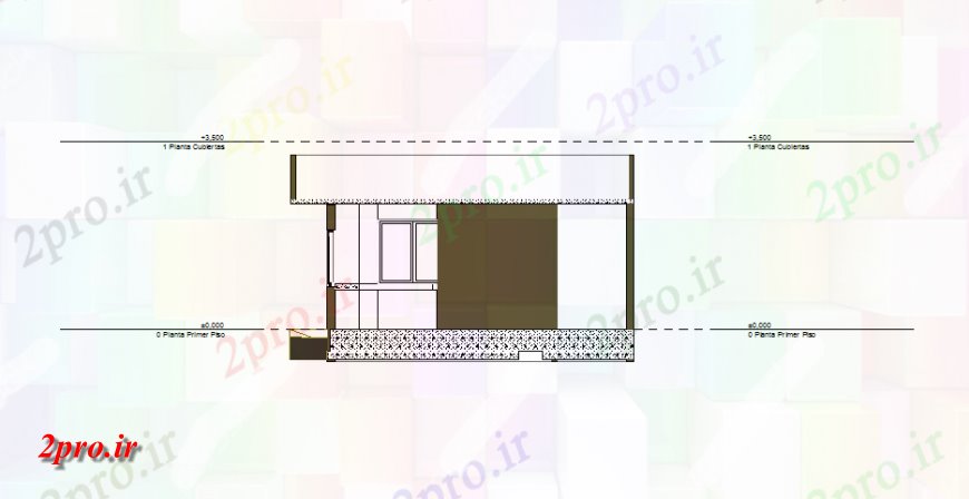 دانلود نقشه ساختمان اداری - تجاری - صنعتی کابین دفتر جزئیات مقطعی سازنده (کد141852)