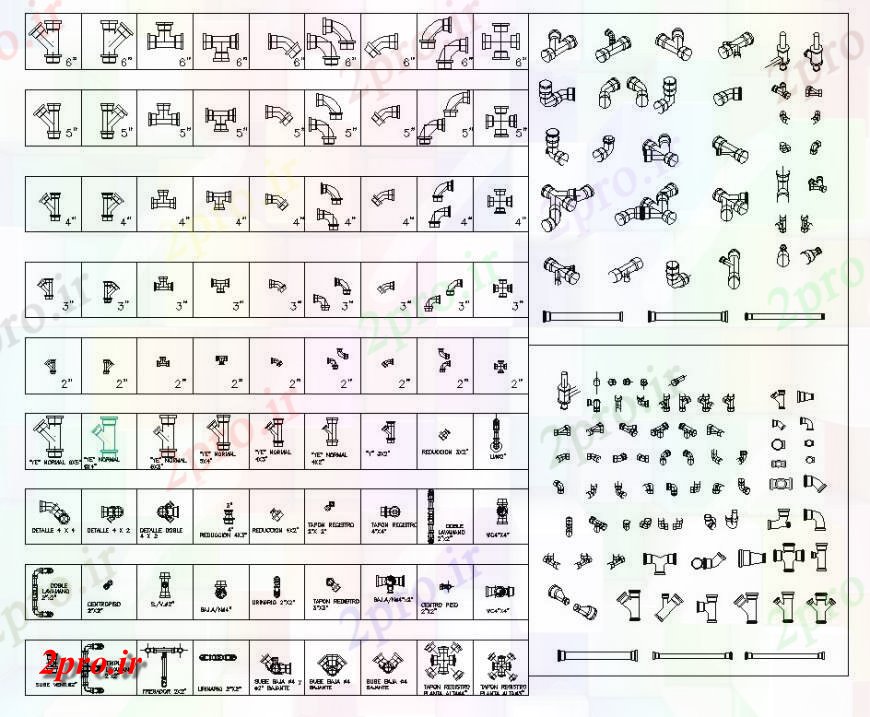 دانلود نقشه جزئیات لوله کشی ظروف بهداشتی   (کد141889)