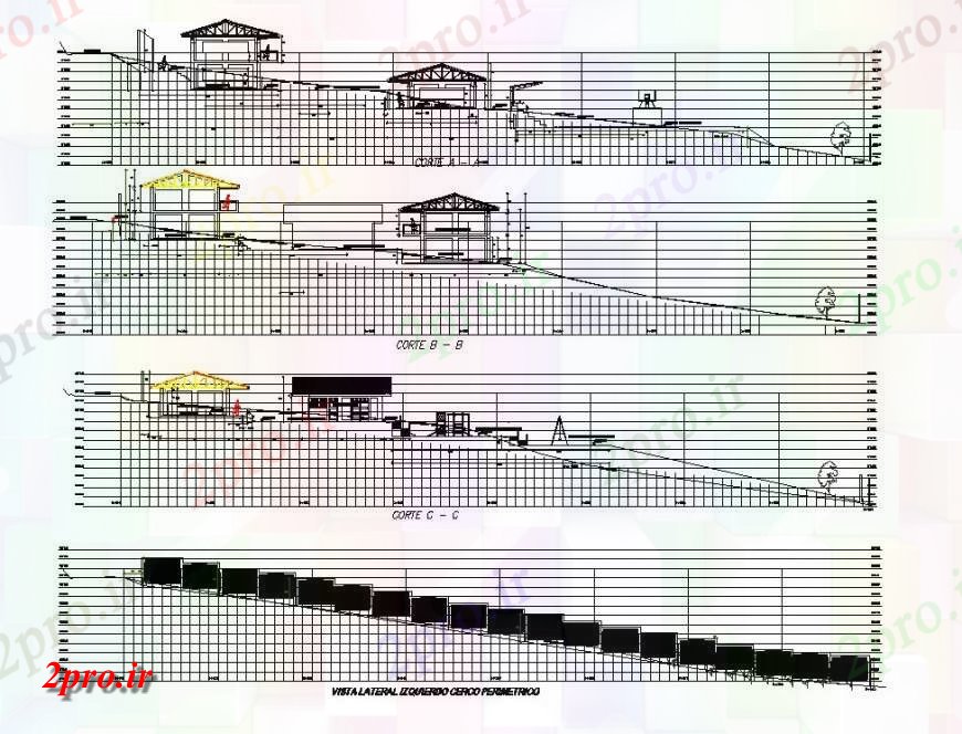 دانلود نقشه مسکونی ، ویلایی ، آپارتمان نما و بخش تپه طرحی خانه 60 در 72 متر (کد141953)