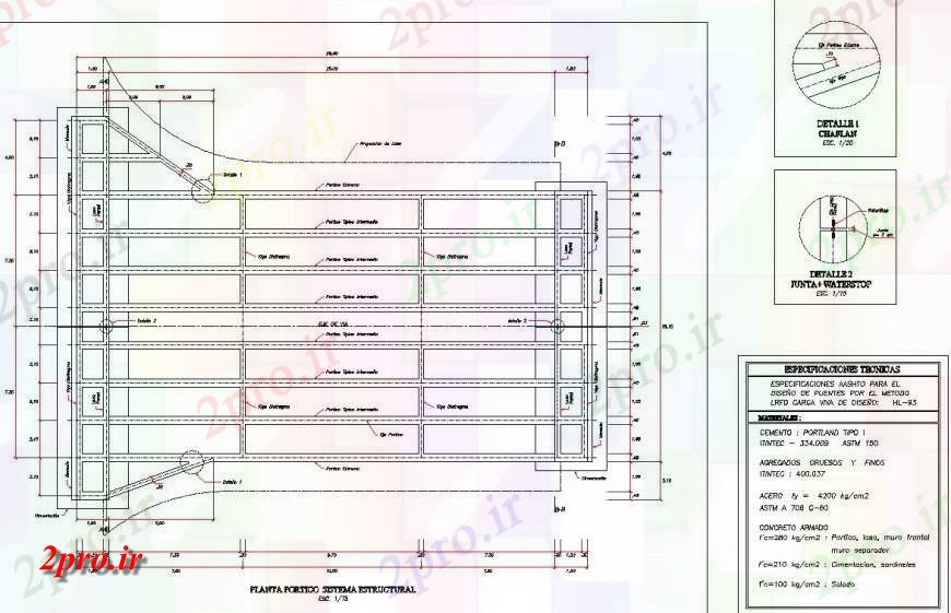 دانلود نقشه جزئیات ساخت پل برنامه ریزی پل جزئیات (کد141983)