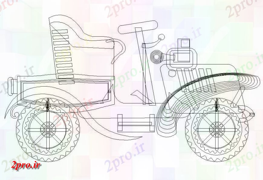 دانلود نقشه بلوک وسایل نقلیه جیپ  بلوک خودرو جزئیات  چیدمان  دو بعدی  اتوکد (کد142101)