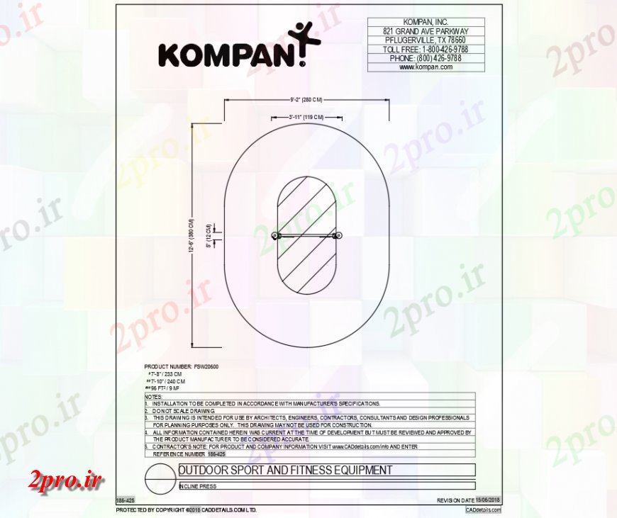 دانلود نقشه باغ تناسب اندام کوچک و تجهیزات ورزشی رسم باغ  (کد142199)