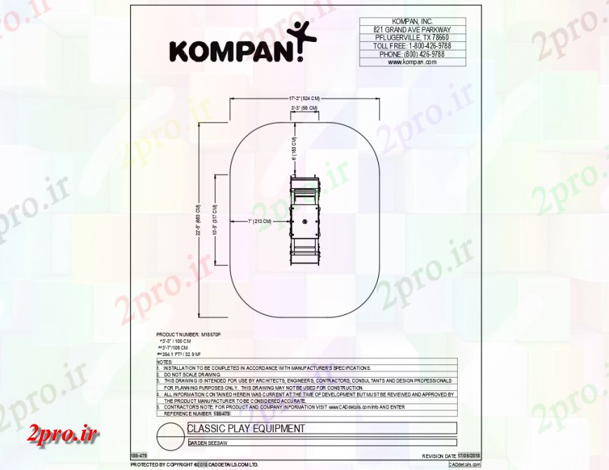 دانلود نقشه باغ نمای بالای تجهیزات بازی کلاسیک از باغ  (کد142251)