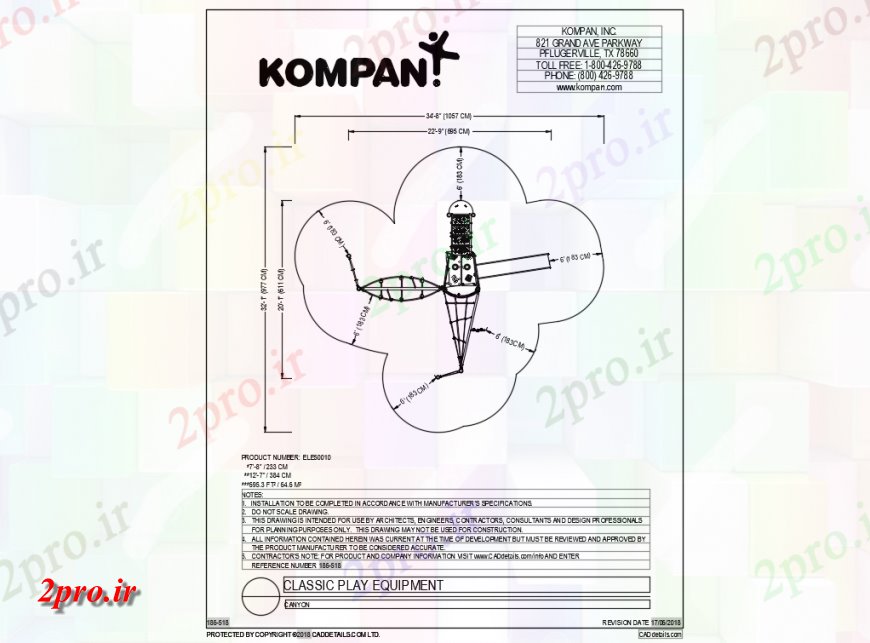 دانلود نقشه باغ بچه ها Conyon اسلاید تجهیزات کلاسیک باغ  (کد142385)