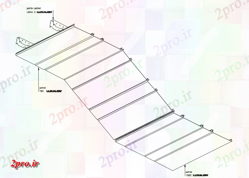 دانلود نقشه طراحی جزئیات ساختار کاذب فلزی سقف تمایل گیاهی 1 شکارچی ساختار داگلاس جزئیات (کد142432)