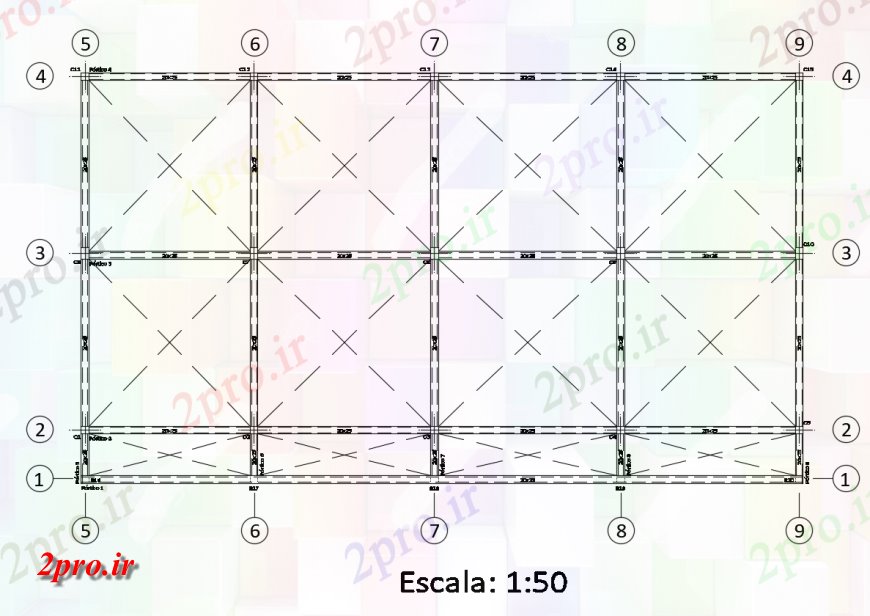 دانلود نقشه طراحی جزئیات ساختار پروژه ساختار دفتر پرتو با طرحی ستون (کد142433)