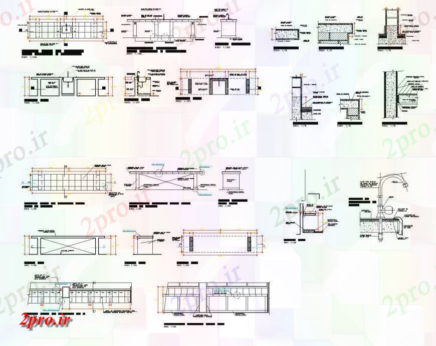 دانلود نقشه معماری معروف دانشگاه ، آموزشکده طرحی جدول آزمایشگاهی و بخش چیدمان 1 در 4 متر (کد142456)