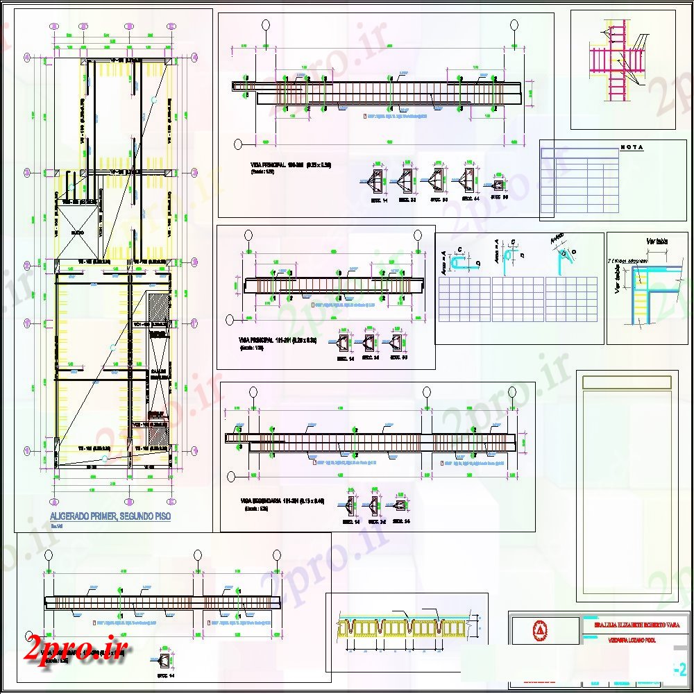 دانلود نقشه جزئیات ساخت و ساز محل سایت طرحی جزئیات (کد142562)