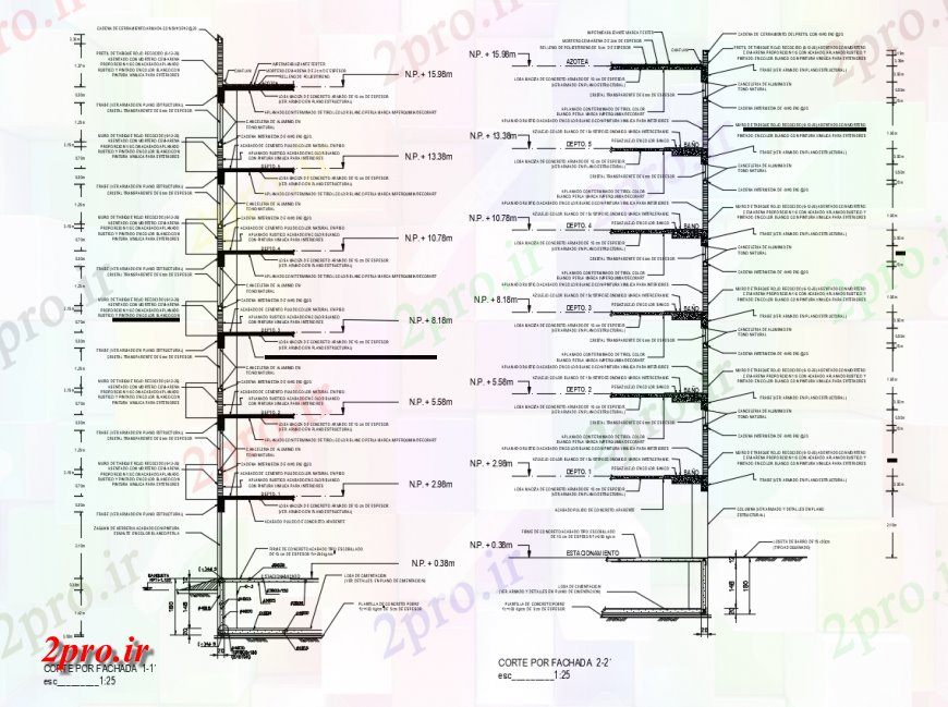 دانلود نقشه جزئیات میلگرد گذارینما مقطعی با کف و دیوار  با  ساخت و ساز (کد142587)