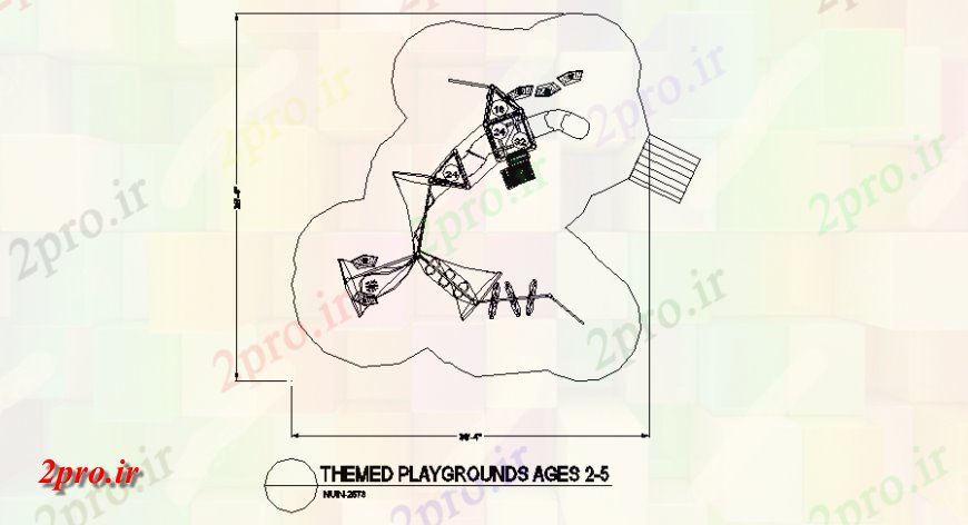 دانلود نقشه  طراحی پارک - محوطه - باغ   شکل ناهمواری جزئیات پارک کوچک  (کد142611)