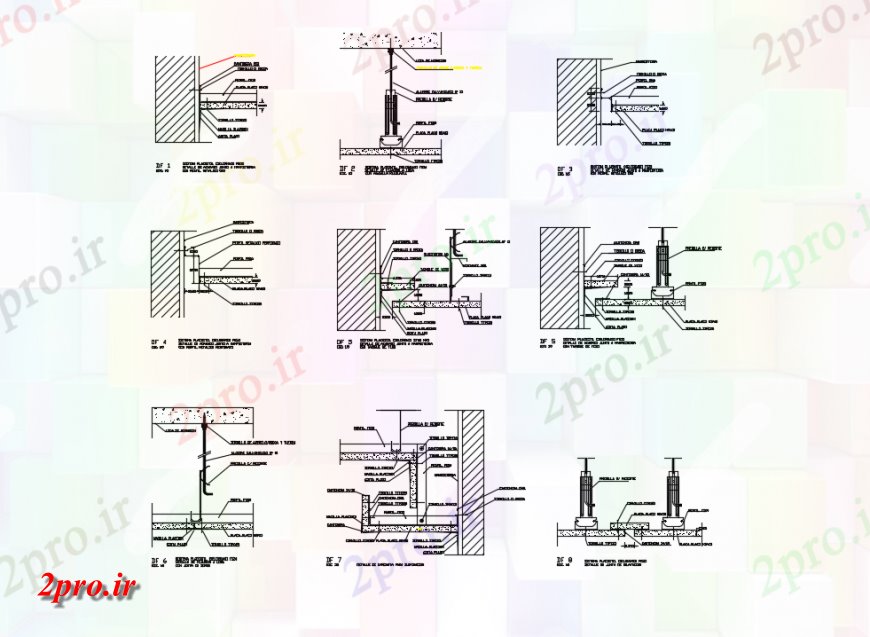 دانلود نقشه طراحی جزئیات ساختار معلق جزئیات ساختار سقف خانه (کد142652)