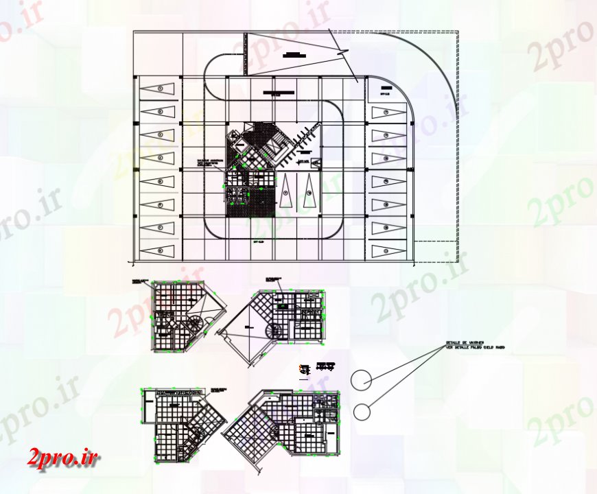 دانلود نقشه طراحی جزئیات ساختار جزئیات سقف کاذب از ساختمان ساختار (کد142676)