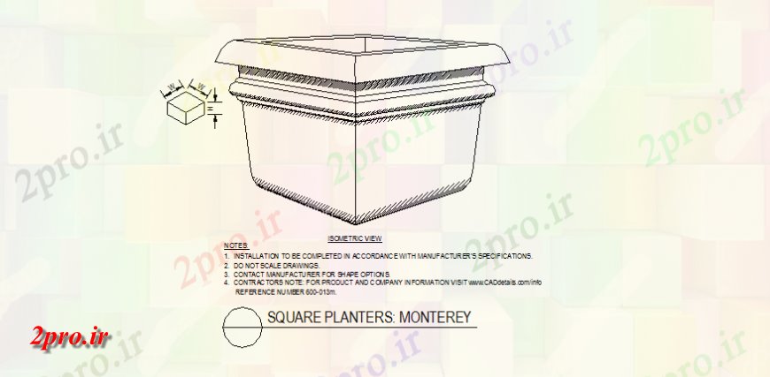 دانلود نقشه بلوک ، آرام ، نماد سیب میدان مونتری جزئیات (کد142683)