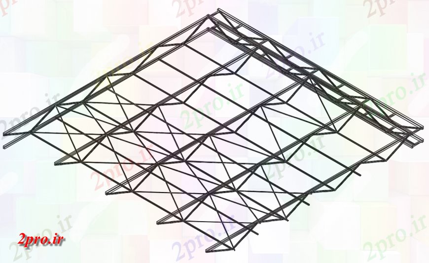 دانلود نقشه طراحی جزئیات ساختار سقف خانه با ساختار فلزی جزئیات (کد142684)