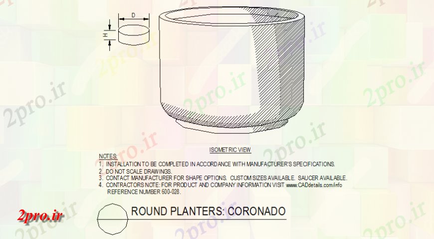 دانلود نقشه بلوک ، آرام ، نماد سیب گرد Coronado از جزئیات (کد142775)