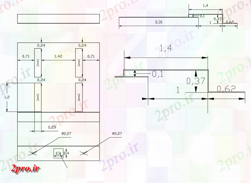 دانلود نقشه طراحی جزئیات ساختار طراحی سقف در ساختمان تجاری (کد142782)