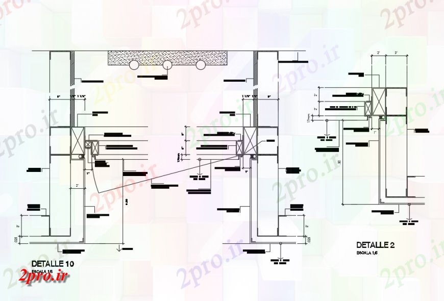 دانلود نقشه طراحی جزئیات ساختار جزئیات ساختار سقف با  tensoflex رسم (کد142811)