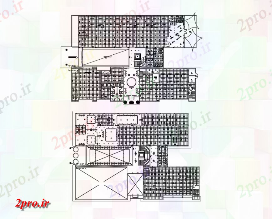 دانلود نقشه طراحی جزئیات ساختار طرحی ساختمان سقف و ساختار جزئیات (کد142821)