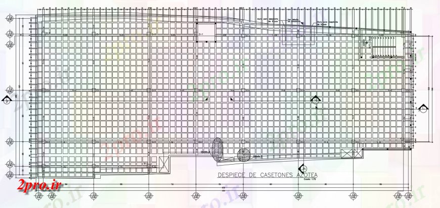 دانلود نقشه طراحی جزئیات ساختار  منفجر شد از محفظه سقف با حمایت از قاب    (کد142835)