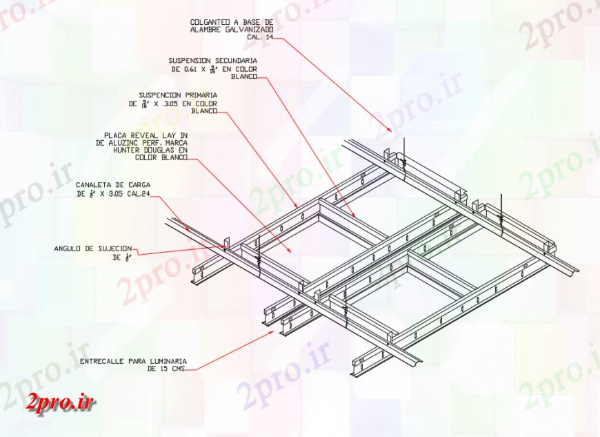 دانلود نقشه طراحی جزئیات ساختار جزئیات plafon با خانه مقاله ها توخالی ساختار سقف (کد142838)