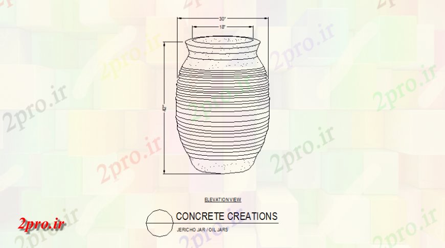 دانلود نقشه بلوک ، آرام ، نماد تنها شیشه روغن جزئیات گلدان  (کد142935)